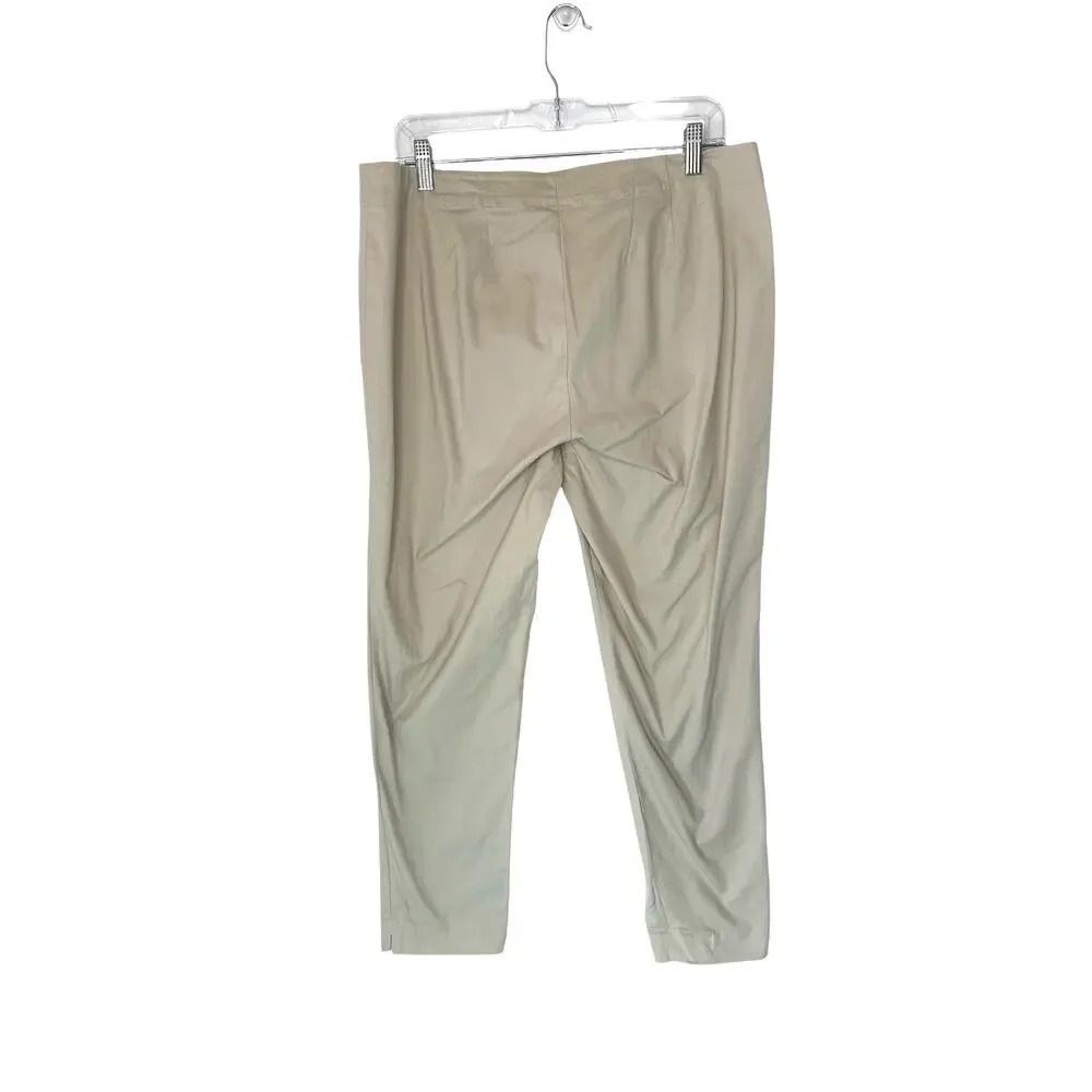 J.Jill Tan Khaki Careerwear Business Office Trouser Dress Pant Size‎ 14 Tall